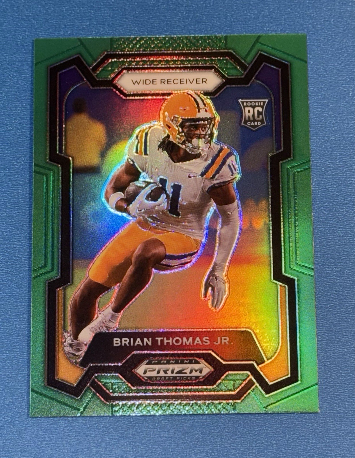 2024 Prizm Draft Picks Green Prizm Brian Thomas Jr. RC Rookie #118 LSU / Jaguars