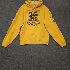 Wu-Tang 25 Years Hoodie Men  s Small Yellow Anniversary Graphic Pullover Hip Hop
