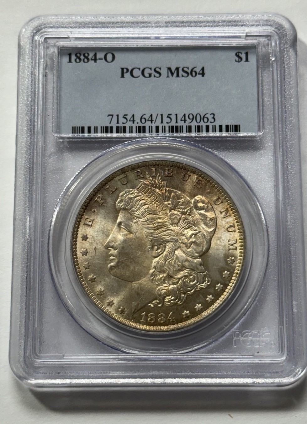 1884-O Morgan Silver Dollar PCGS MS-64 #2566 TONED