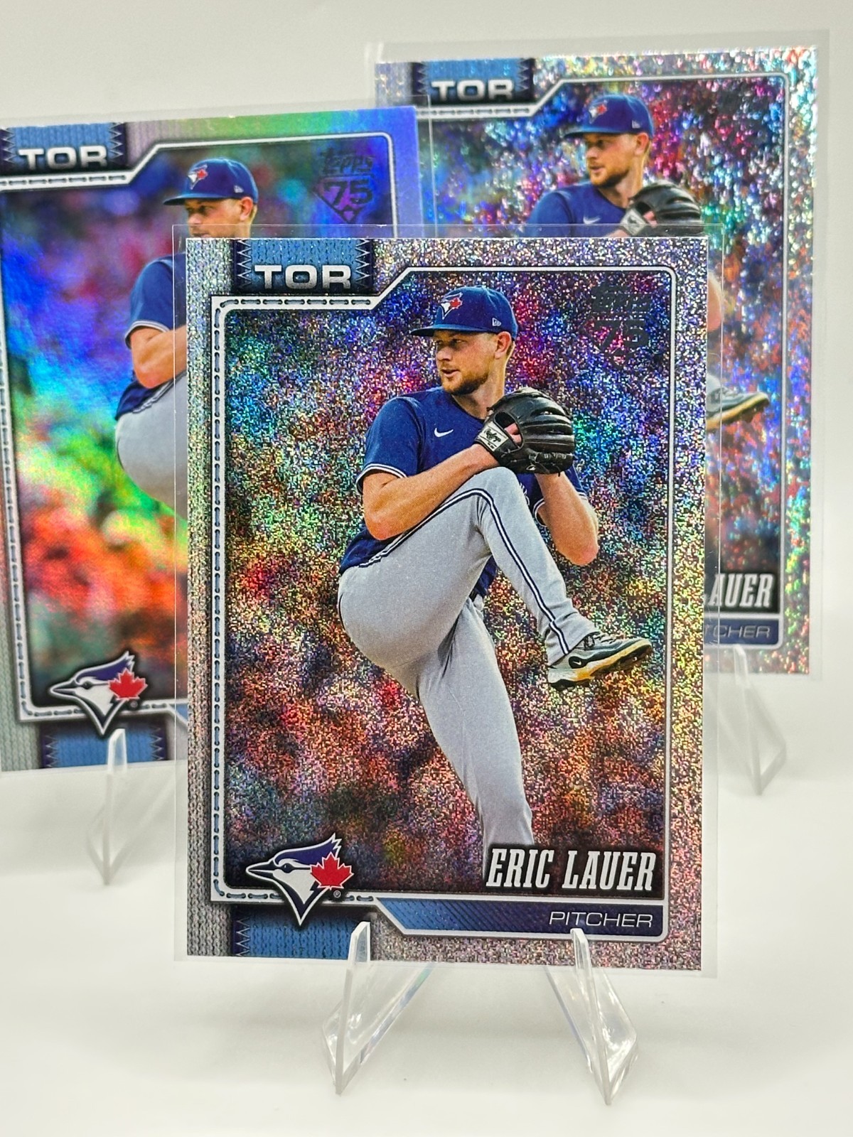 2026 Topps S1 Eric Lauer #175 Sandglitter, Holo & Rainbow Foil Toronto Blue Jays