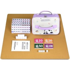 Chinese Small Mahjong Set, Purple, 1.17" Size 1.17 in