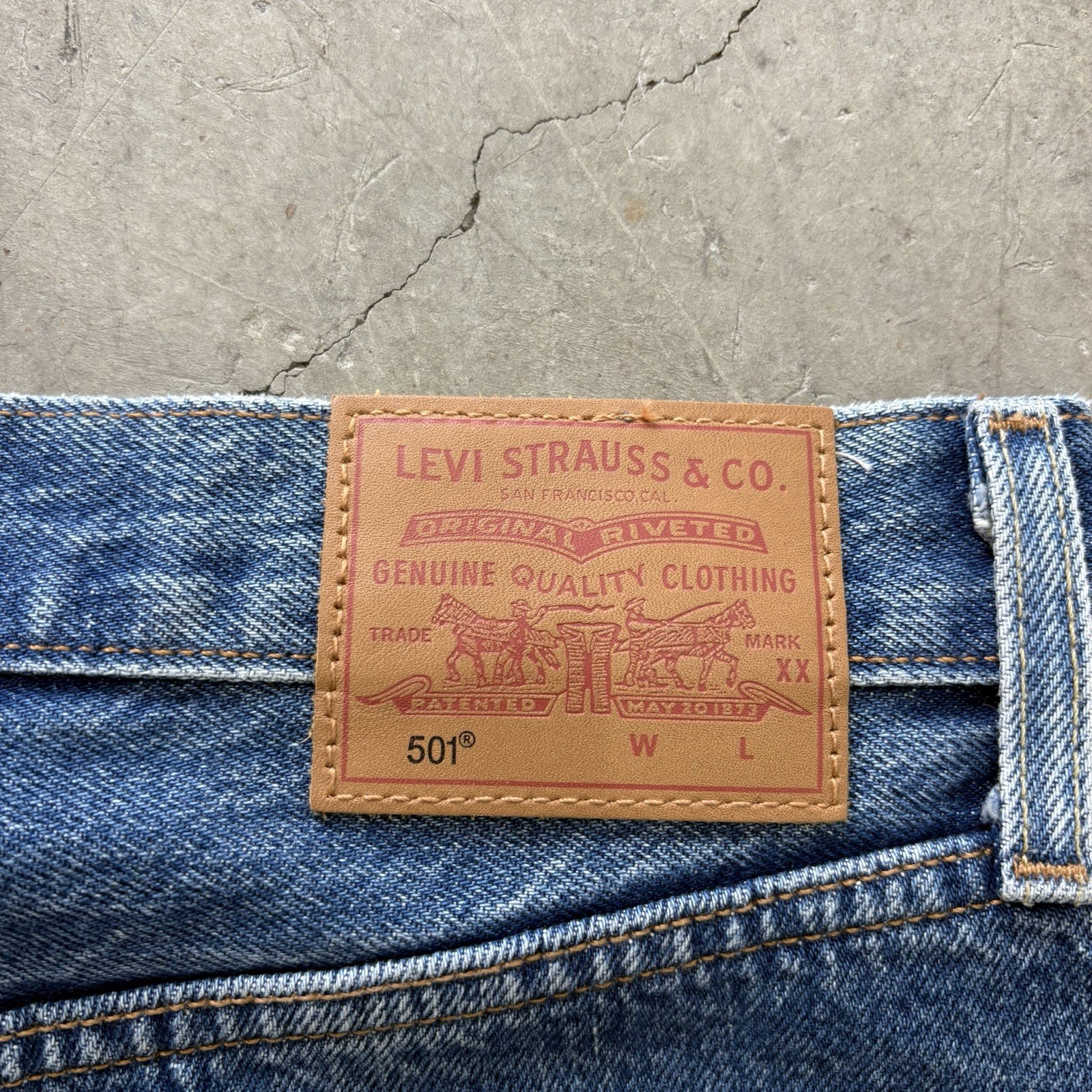 Levi’s 501 Big E Button Fly Patchwork Grunge Dist… - image 8