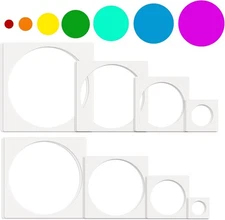 Circle Stencils for Drawing,16 Pcs Plastic Large to Small Different Round 