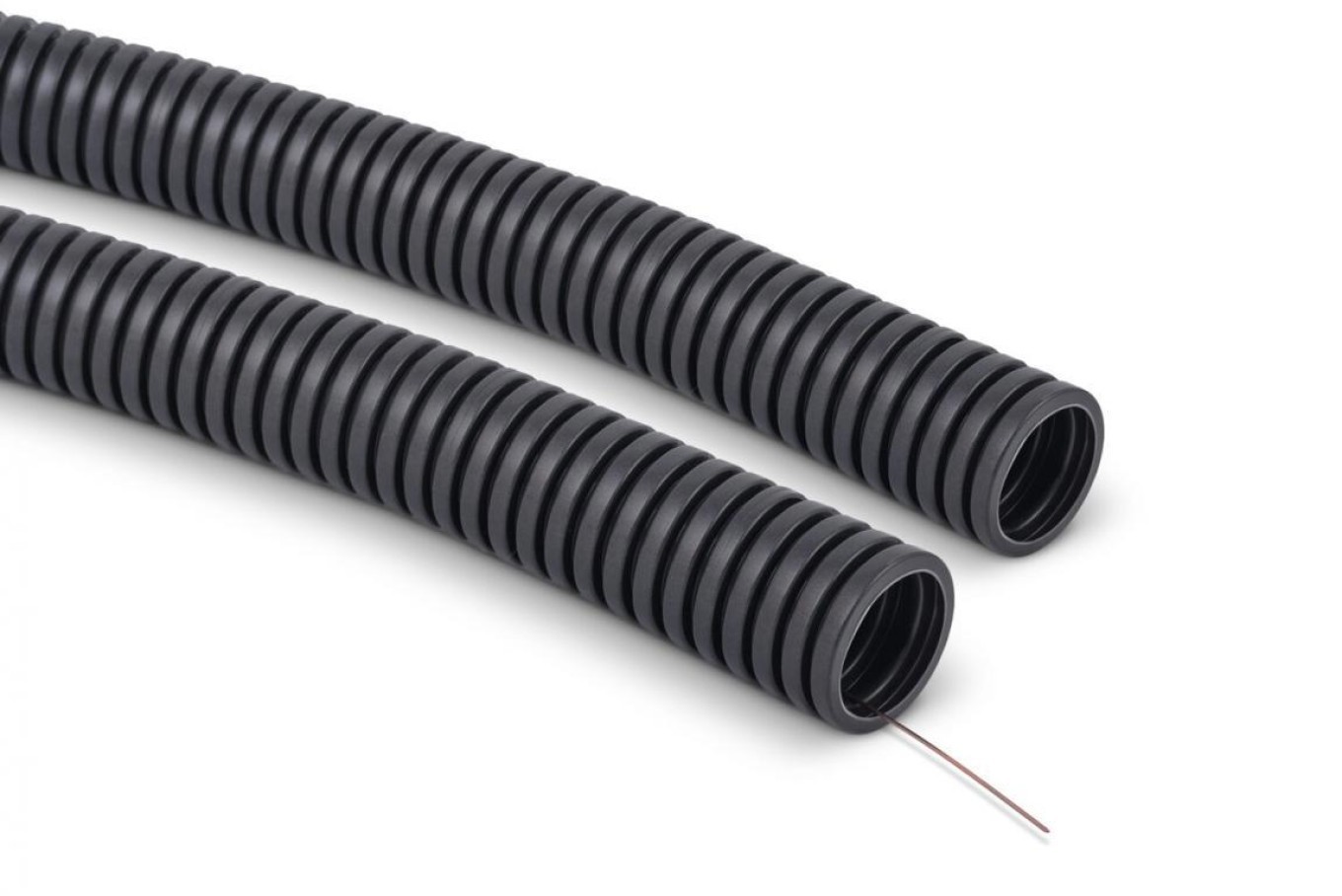 PVC corrugated pipe 320N fi18/13.5mm grey RKLS 18/13.5 10008/50m