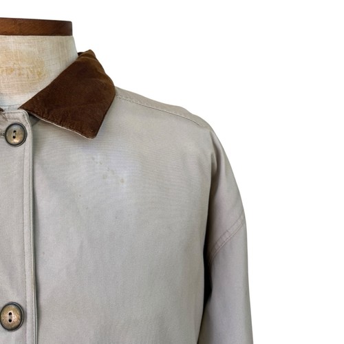 Vintage 70s 80s OPEN ROAD Mens L Field Jacket Barn Coat Corduroy Collar Pockets - Picture 13 of 24