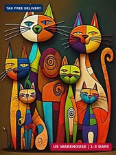 Diamond Art Kits for Adults, Cat Diamond Painting Kits 12x16inch