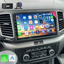 DAB+ 4+128GB Carplay Autoradio +KAM Für VW Sharan II 7N Seat Alhambra II 2010-22
