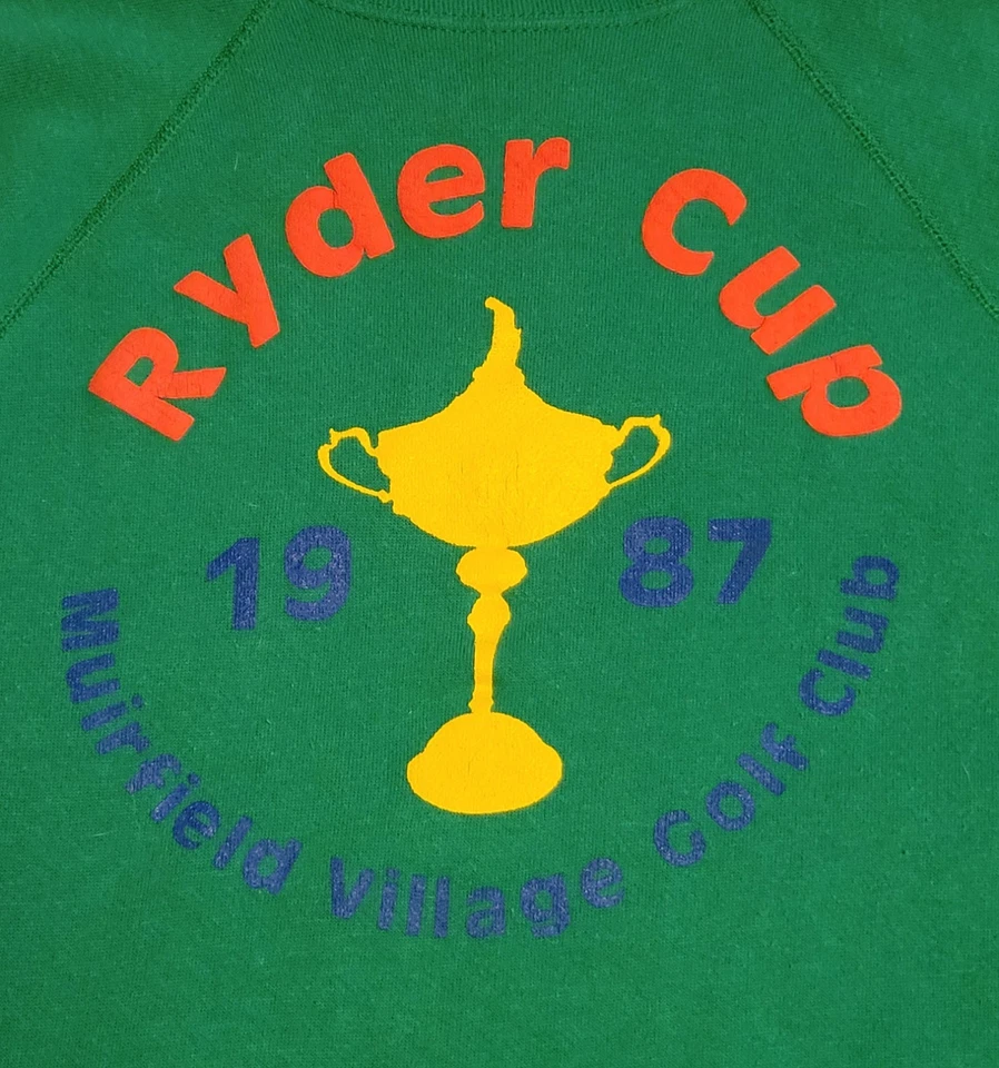 Клюшка для гольфа 1987 Ryder Cup Muirfield Village круглый вырез - средняя СДЕЛАНО В США Tultex - Изображение 2 из 4
