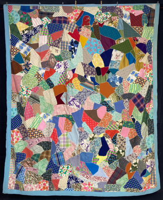 Vintage handgefertigter schöner amerikanischer Patchwork bunter Quilt 91,7 x 75,9 Zoll