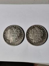 1879-1880 COPYS Of The Silver Morgan American Dollars Good Gap Filler  2 COINS