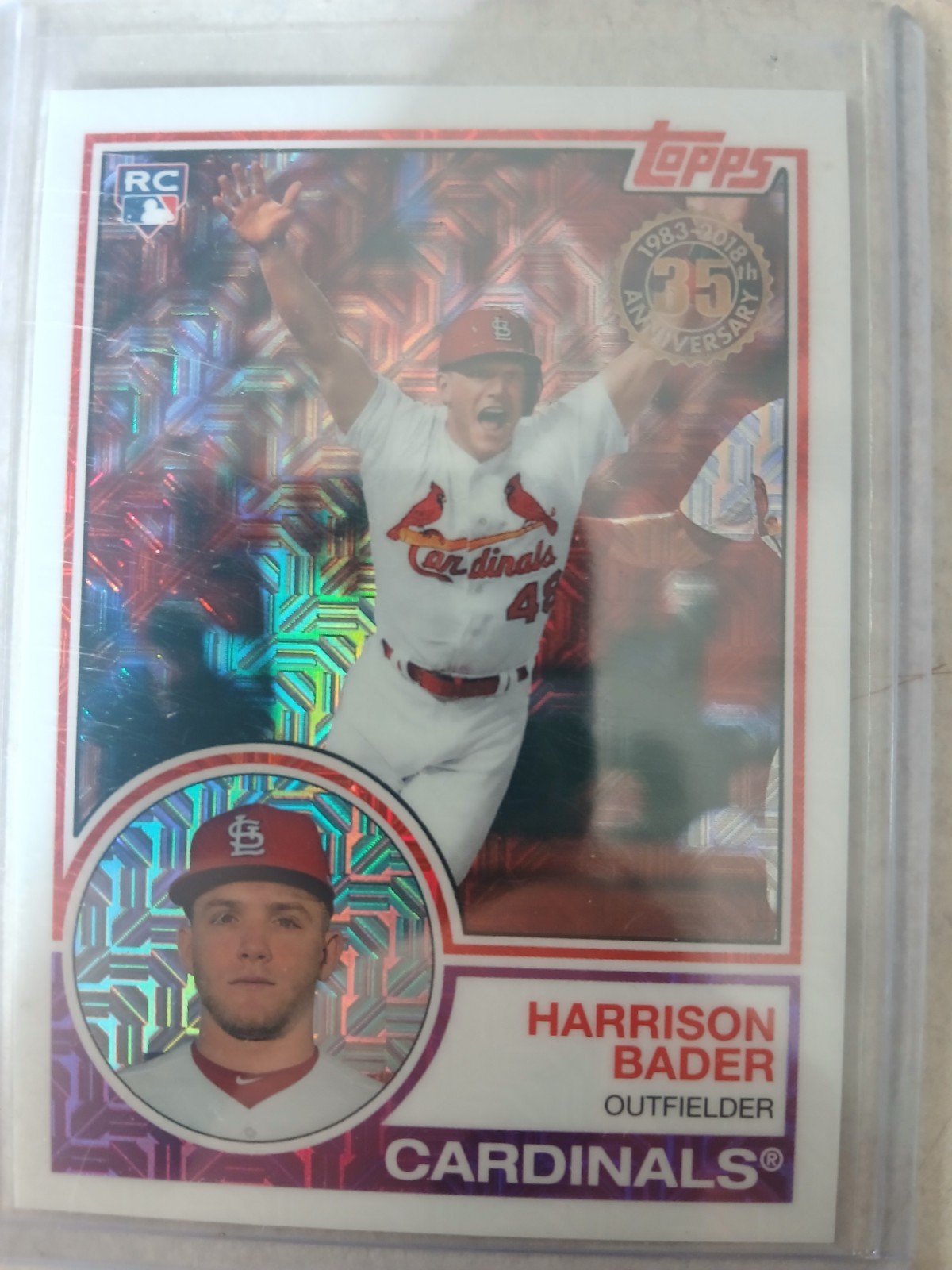 2018 Topps '83 Topps Silver Pack Chrome #31 Harrison Bader Cardinals Rookie RC