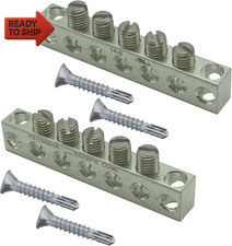 UL Certified Ground Bar Kit, Max Wire Dia 4 Awg Aluminum Ground Bus Bar with Sel