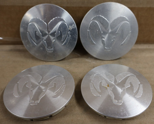 4 OEM Used 1996-2004 Dodge Dakota Durango Ram 1500 Machined Center Caps 52005732