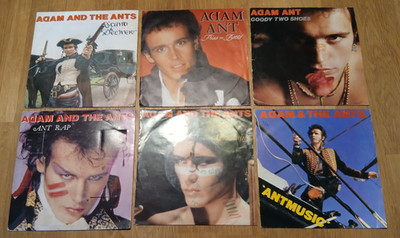 ADAM ANT & THE ANTS - KONVOLUT - 6 X 7'' - SINGLES - VG+ - VG +++ -