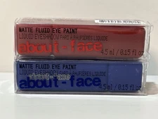 About-Face Matte Fluid Eye Paint Red Blue Scream Of Consciousness No Queen Blues
