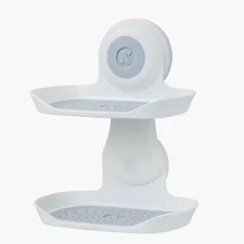 Patented Suction Cup Double Soap Saver in White