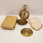 ORIGINAL WW-2 BRASS WALTHAM BRAND U.S. MILITARY COMPASS WWII Back Won't Stay On