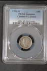 1921-D  PCGS Certified Cleaned VG Detail Mercury Dime