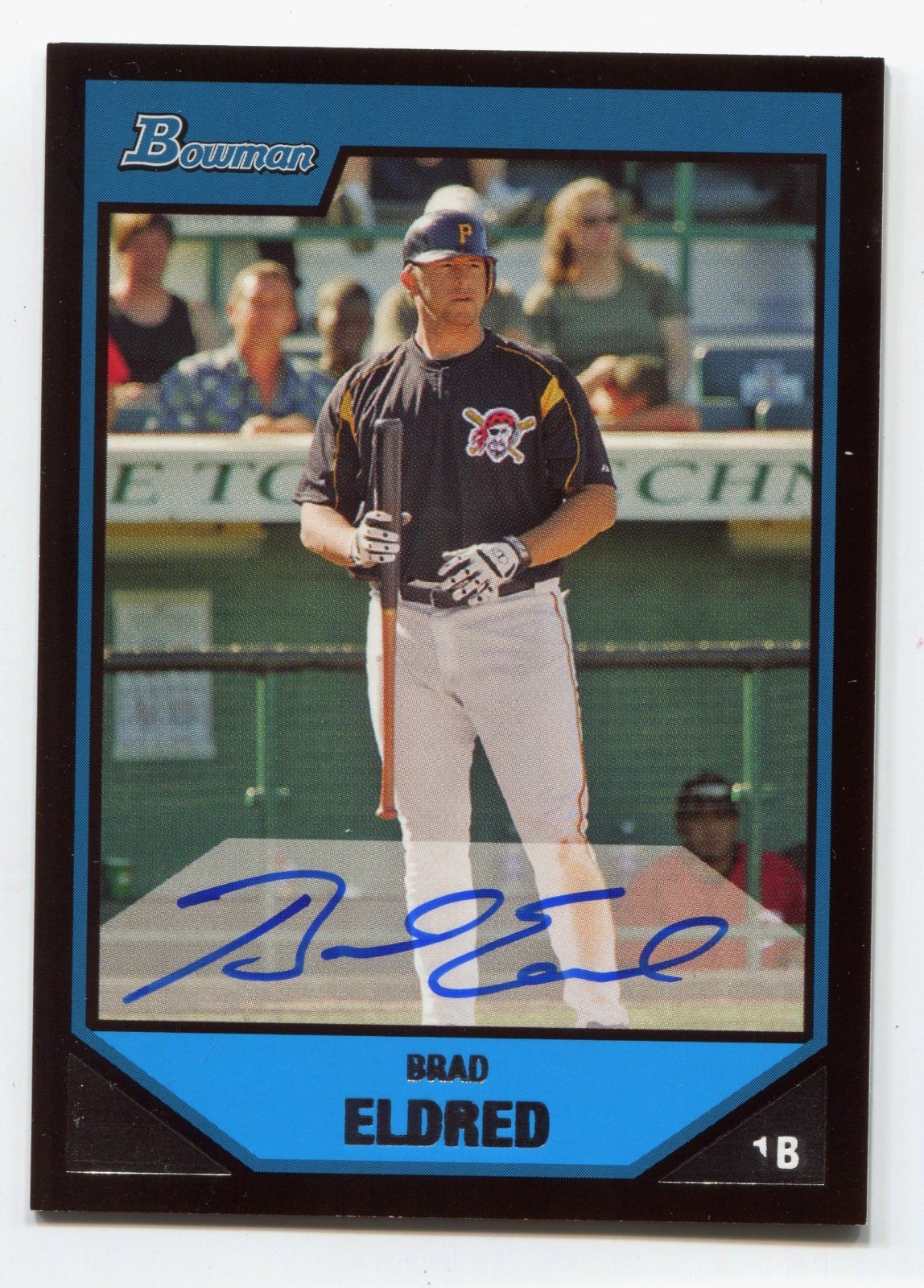 BRAD ELDRED "BIG COUNTRY" - 2007 BOWMAN PROSPECTS "ON CARD" AUTOGRAPH CARD BP135