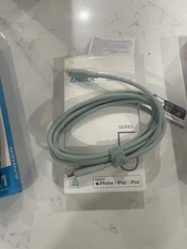 Anker Charging Cable - Mint Green (6 ft) Compatible With Apple
