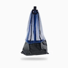 BG-632 Mesh Bag Draw String w/Shoulder Strap - Blue