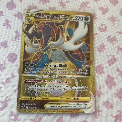 Hisuian Samurott VSTAR (Secret) 209/189 Swsh10 Astral Radiance Holo Pokemon Card