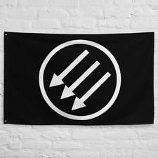 Large Iron Front Flag Three Arrows Flag Iron Front Banner 1 Sided