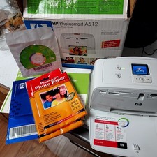 HP Photosmart A512 Digital Photo Inkjet Printer UNTESTED Powers up photo paper