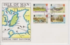 Unaddressed Isle of Man Cover FDC 1973 Definitive Issue 2 1/2p-4p Set