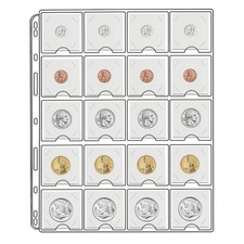 Transparent Coin Sleeves for 2x2 Flips   10 High-Quality Sheets for Collectors