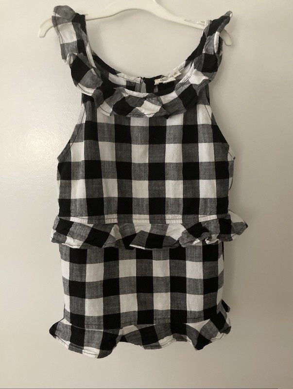 crewcuts girls size 8 Top Black/White 