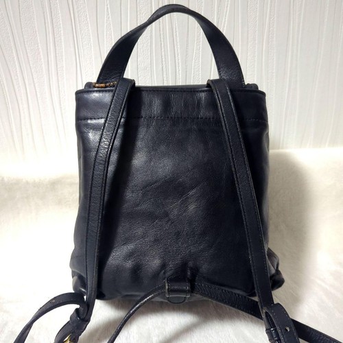 OLD COACH 4152 Vintage Backpack Purse Leather Black Authentic Used Japan - Picture 2 of 11