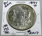 1897-P MORGAN SILVER DOLLAR FROM ORIGINAL BANK BAG GEM BU US MINT #2017