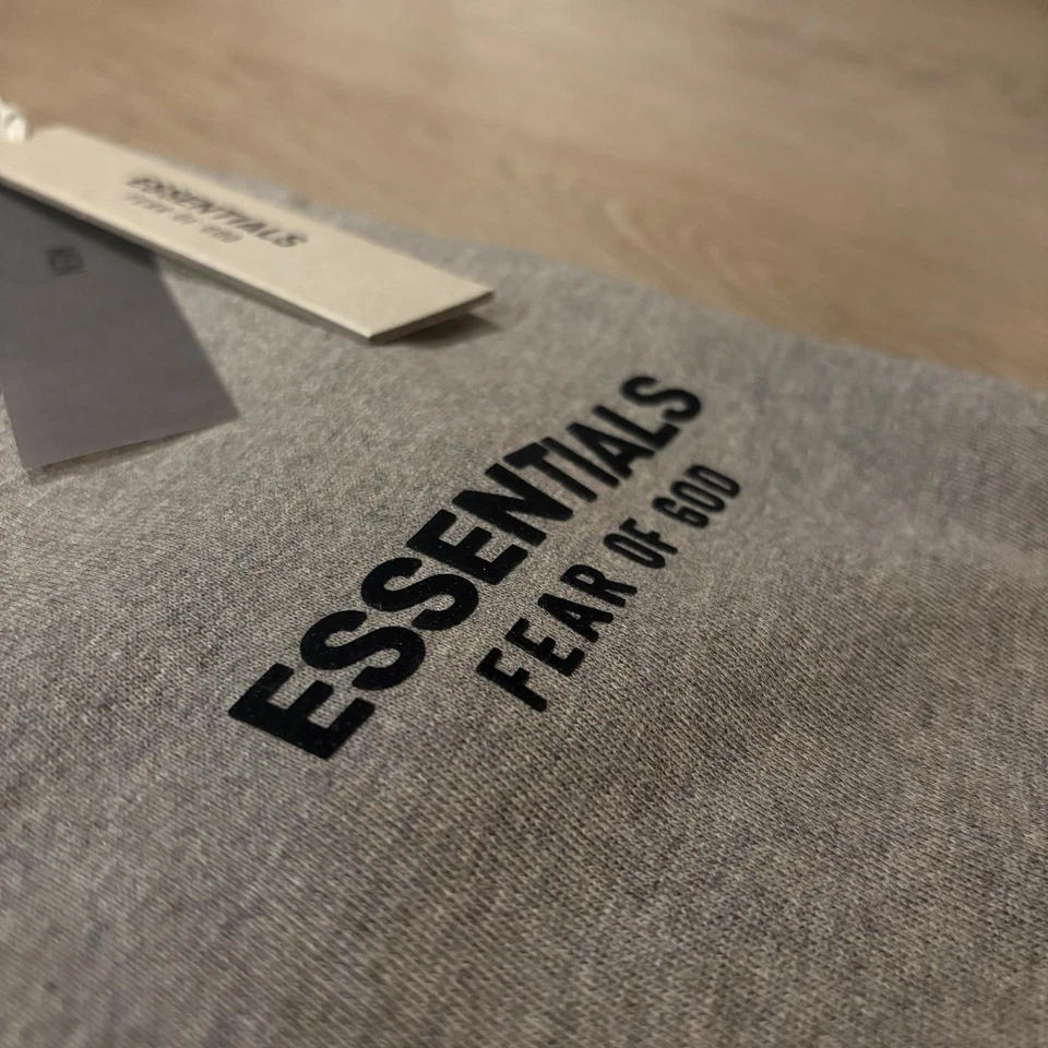 Pantalón de chándal Fear of God Essentials polar gris jaspeado auténtico nuevo Foto 4 de 4