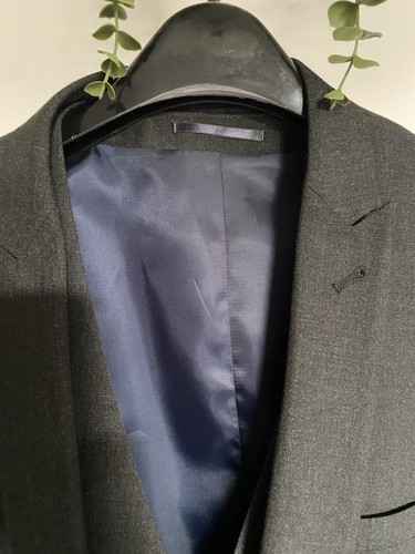 Next - Tuta grigia uomo 3 pezzi giacca vita cappotto e pantaloni nuova - Foto 5 di 24