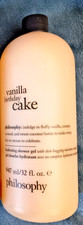 Philosophy Vanilla Birthday Cake Shampoo Shower Gel Bubble Bath Jumbo 32 oz