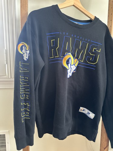NFL Team Apparel Los Angeles Rams Sweatshirt Embroidered LA RAMS FTBL LIMTED - Picture 4 of 7
