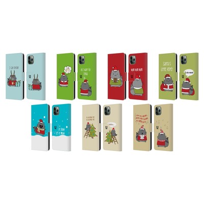 HEAD CASE DESIGNS WILBURS CHRISTMAS LEATHER BOOK CASE FOR APPLE iPHONE PHONES