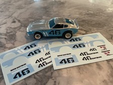 Auto World AFX Chrome Style Blue 46 DATSUN 510 Decals