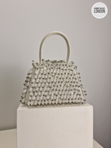 Self Portrait White Embellished Micro Bow Bag Brand New Authentic RRP £400 - Picture 5 of 24