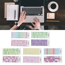 2pcs Keyboard Stickers Colorful English Language Dustproof Waterproof Coating