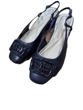 Easy Spirit Women’s Black Slingback Jola Comfort Pump Sandal 10M Career Casual