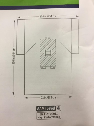 4x NUOVO HALYARD 89281 Drappo per laparotomia pediatrica trasversale 100"x72"x120" scaduto - Foto 4 di 8