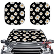 Fashion Windshield Sun Shade - Flower Designs - Auto Car Truck SUV Vehicle Daisy