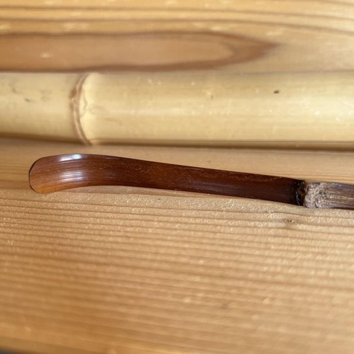 Japanese Chashaku Bamboo Tea Scoop Kaguyahime Mieken Handcarved Signed Box - Picture 9 of 12