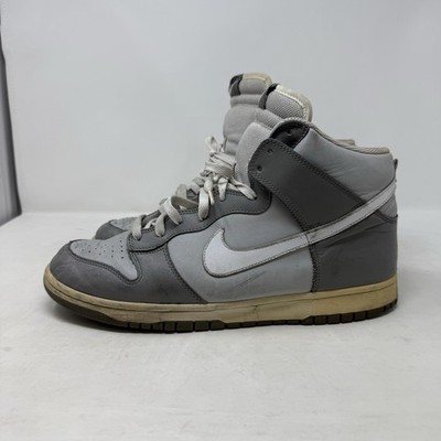 2005 Nike Dunk Hi Neutral Grey White Light Charcoal Grey 309432-012 Sz 13