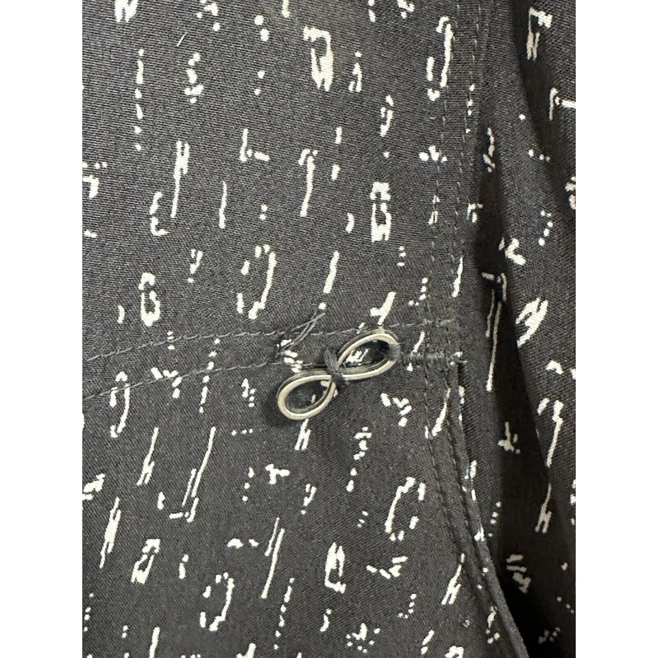 Cherokee Infinity Women’s Gray/White Scrub Top Pull Over Short Sleeve Size Small - Image 3 of 4