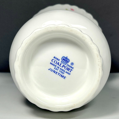 Vintage Coalport Bone China Junetime Pattern 4" Floral Vase - Made in England - Picture 9 of 11