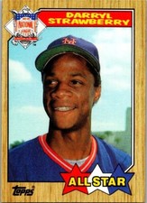 1987 Topps Baseball Darryl Strawberry All Star