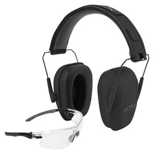 ULTRX Shield Passive Earmuff 23dB with Anti-Fog/Scratch Clear Glasses by Allen